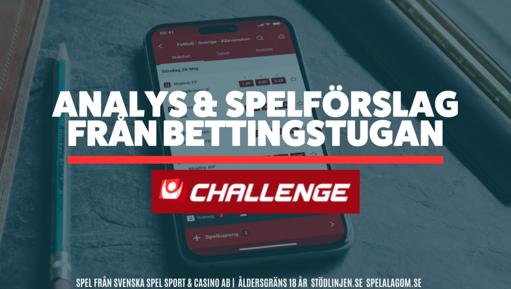 Speltips Challenge 20/6 » Tips, Analys & Förslag